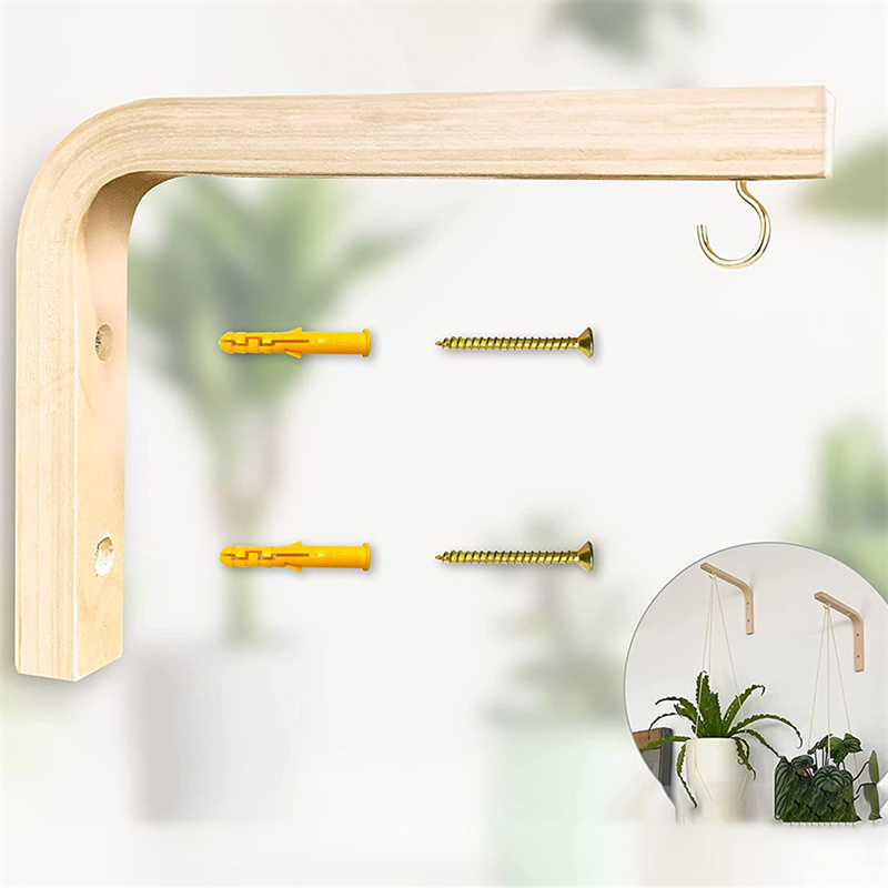 Terracotta Pot - Nordic Natural Wood Wall Plant Hangers