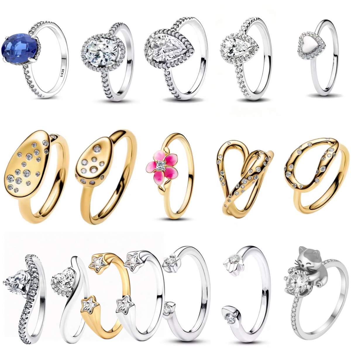 Snake Plant - 925 Silver Rings for Girls Women