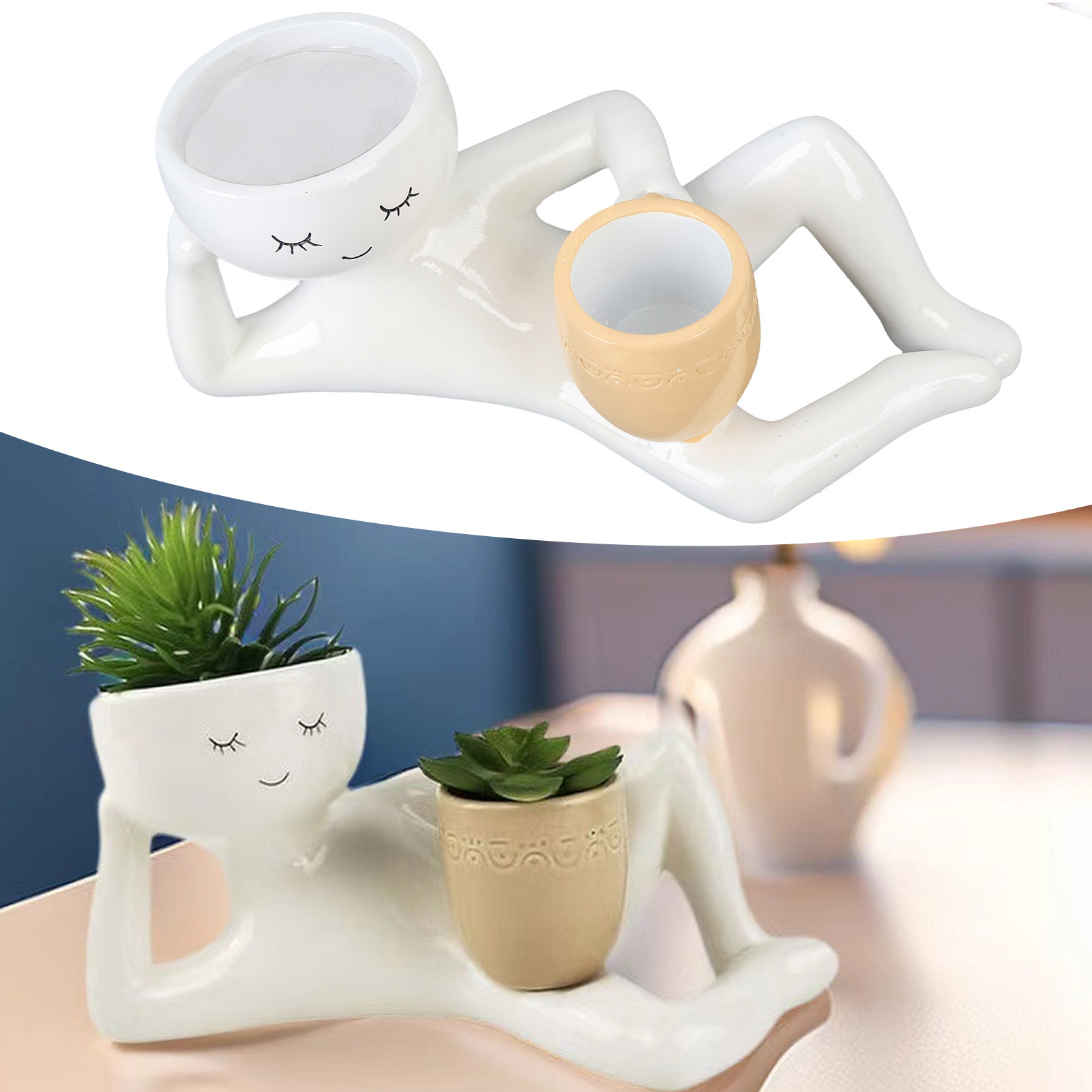 Succulent Set - Succulent Pot Creative Breathable Synthetic Resin