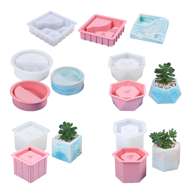 Succulent Set - Succulent Flowerpot Silicone Mold Planter Vase