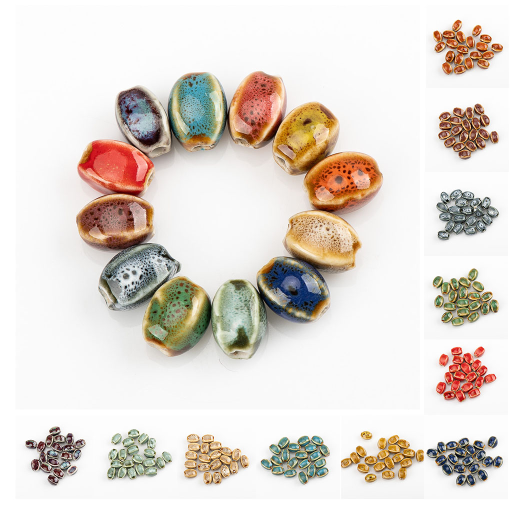 Snake Plant Ceramic - 13# 20pcs Special Ceramic DIY Beads