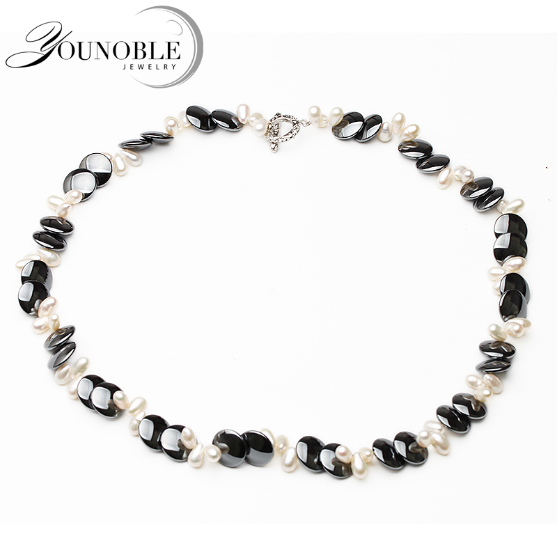 Snake Plant - Wedding Real Natural Freshwater Pearl Necklace