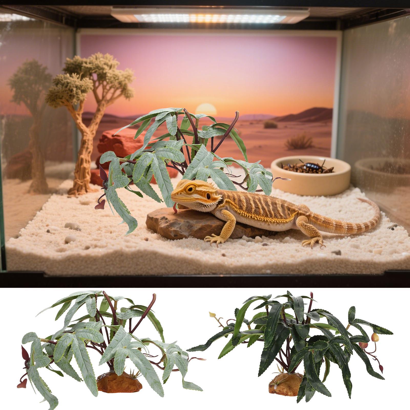 Fake Reptile Plants Snake Tank - Snake Plant 评论和价格