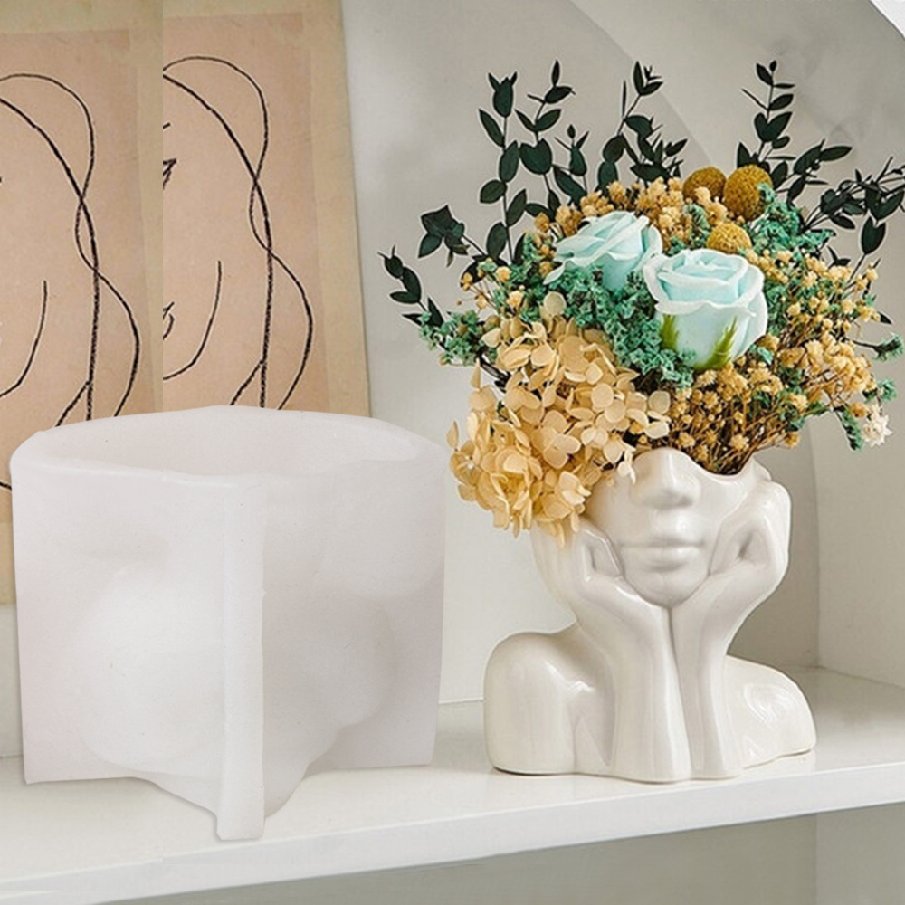 Abstract Face Planter Pot Sili - Succulent Set 评论和价格