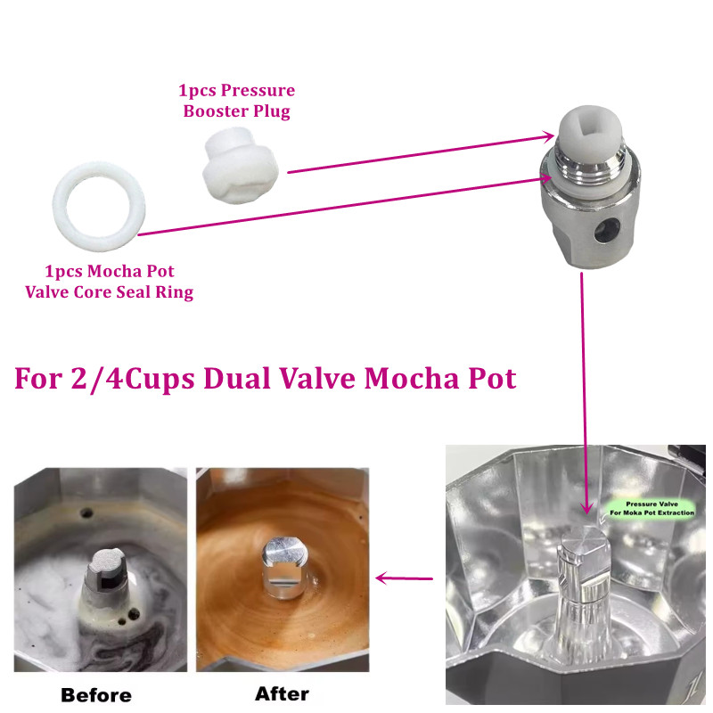 3 Set Mocha Pot Valve Core Sil - Pothos 评论和价格
