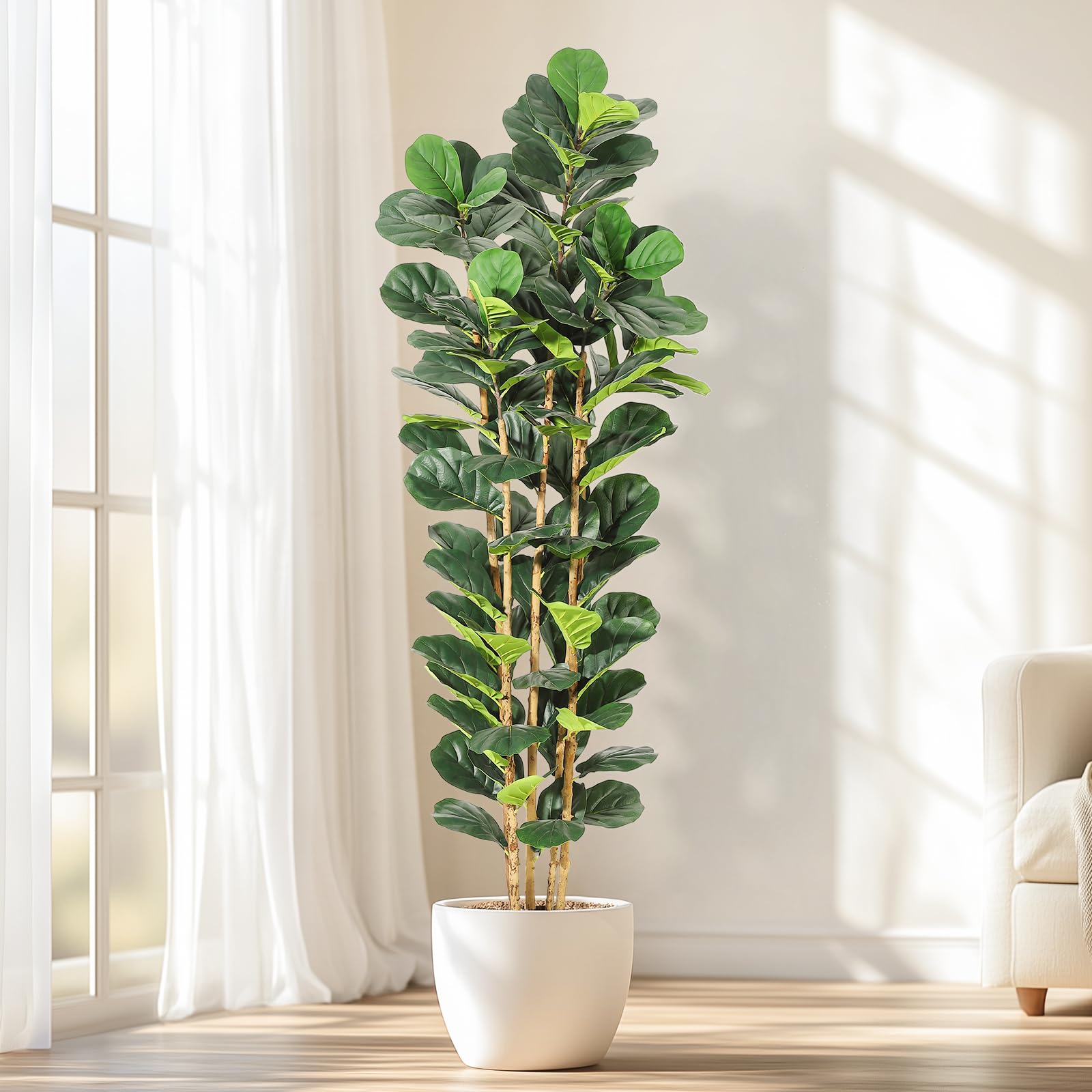 Faux Fiddle Leaf Fig Tree 5/6/ - Fiddle Leaf Fig 评论和价格