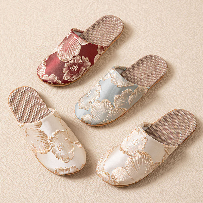 Silk Mule Slippers Women Home  - Indoor Plants 评论和价格