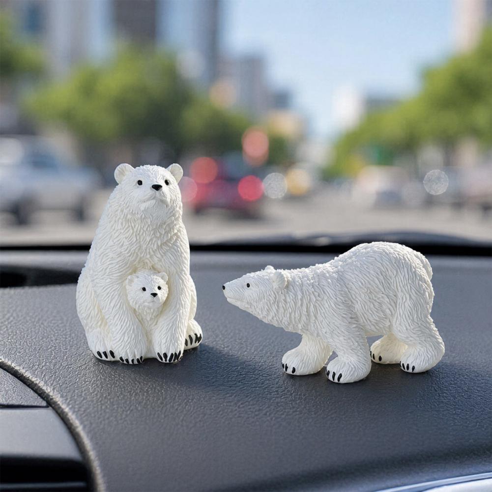Miniature Polar Bear Figurines - Succulent Set 评论和价格