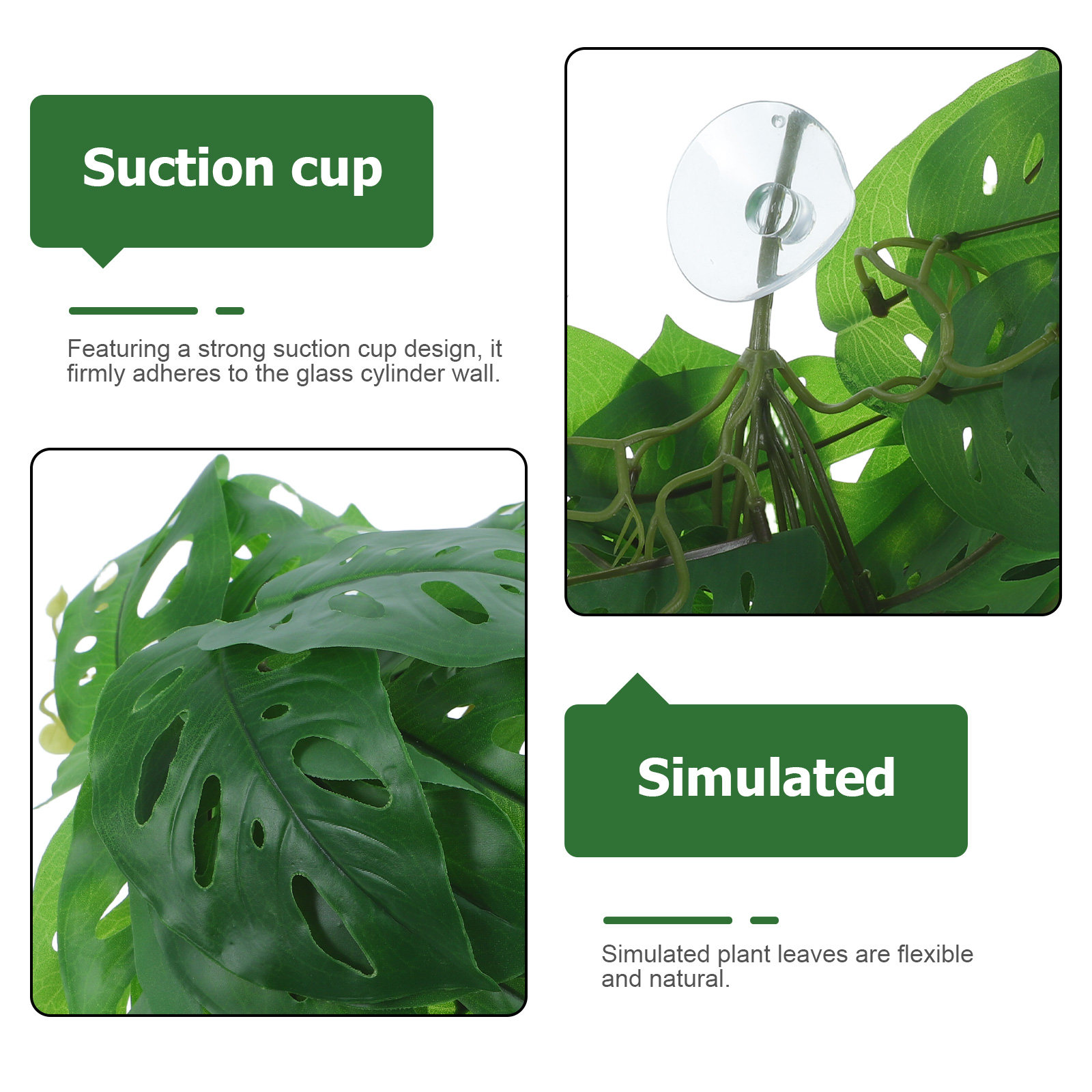 Reptile Habitat Decor Lifelike - Snake Plant 评论和价格