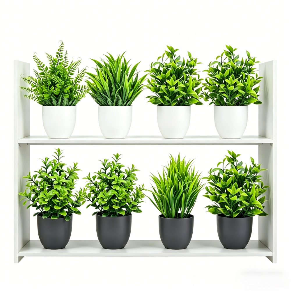 4pcs/set Mini Artificial Plant - Fiddle Leaf Fig 评论和价格