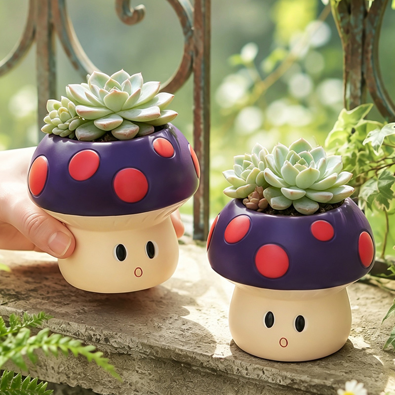 Cute Cartoon Mushroom Resin Su - Snake Plant Ceramic 评论和价格