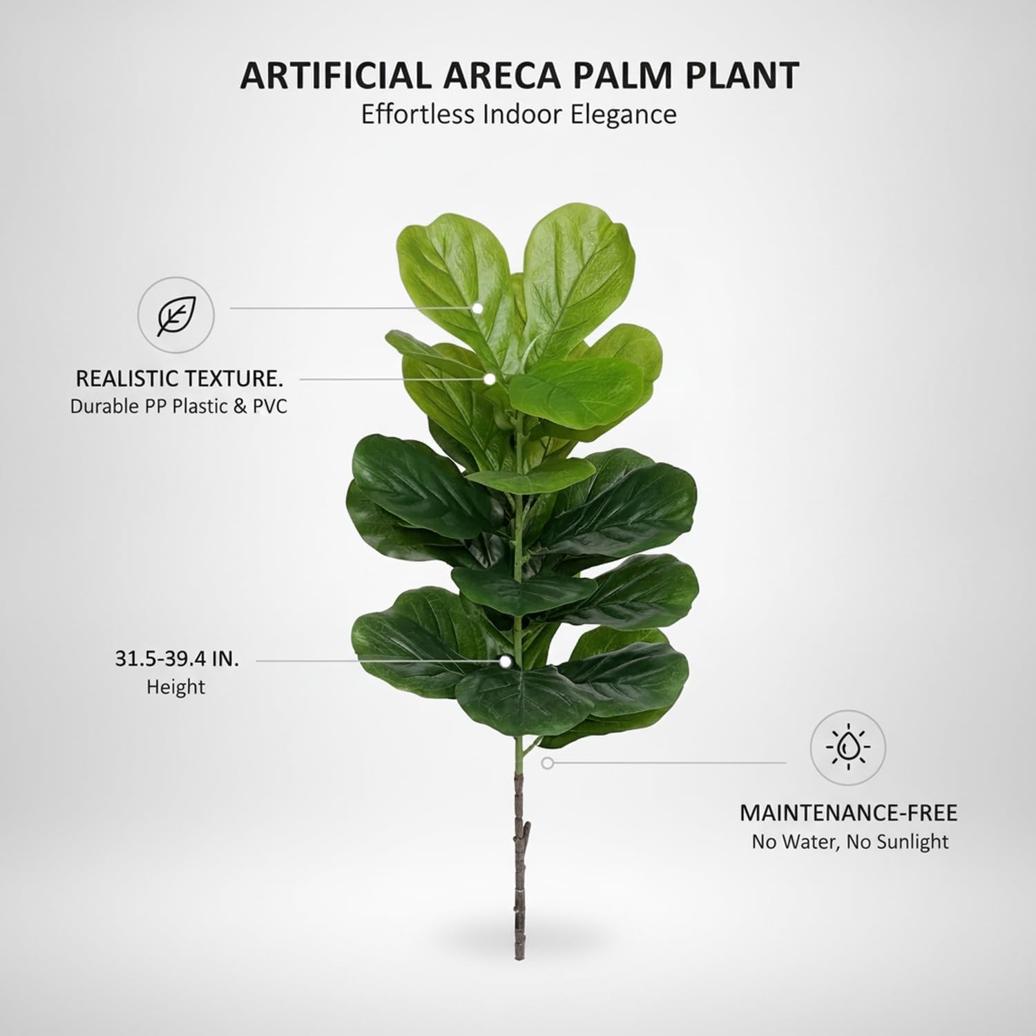 Large Plastic Artificial Fiddl - Fiddle Leaf Fig 评论和价格