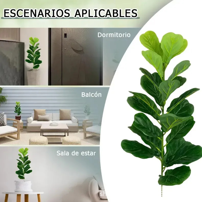 Large Plastic Artificial Fiddl - Fiddle Leaf Fig 评论和价格