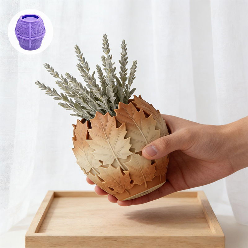Leaves-shaped silicone art mol - Terracotta Pot 评论和价格