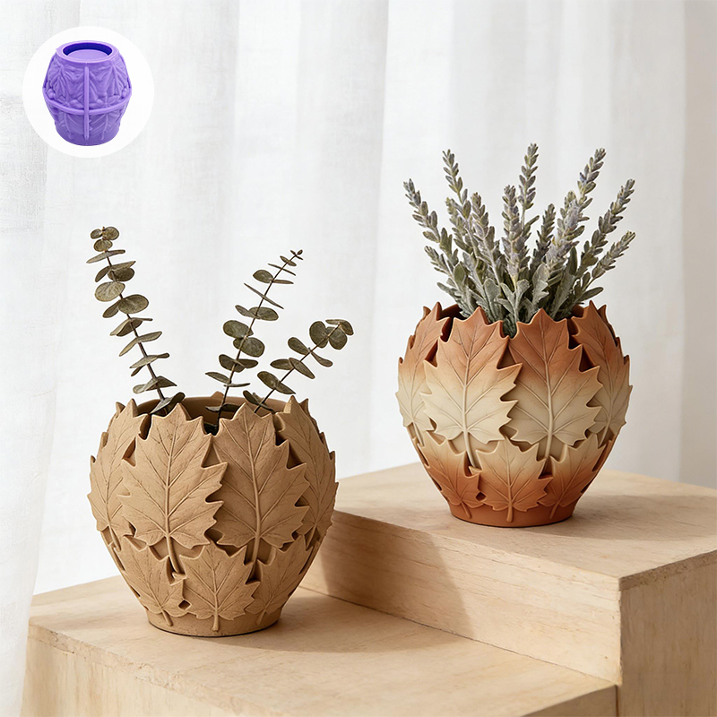 Leaves-shaped silicone art mol - Terracotta Pot 评论和价格