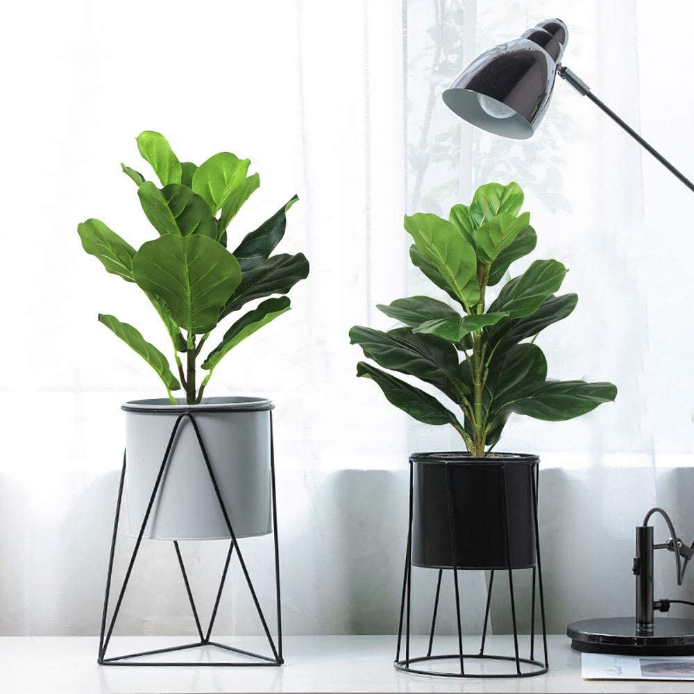 AB33-2Pcs Artificial Fiddle Le - Fiddle Leaf Fig 评论和价格