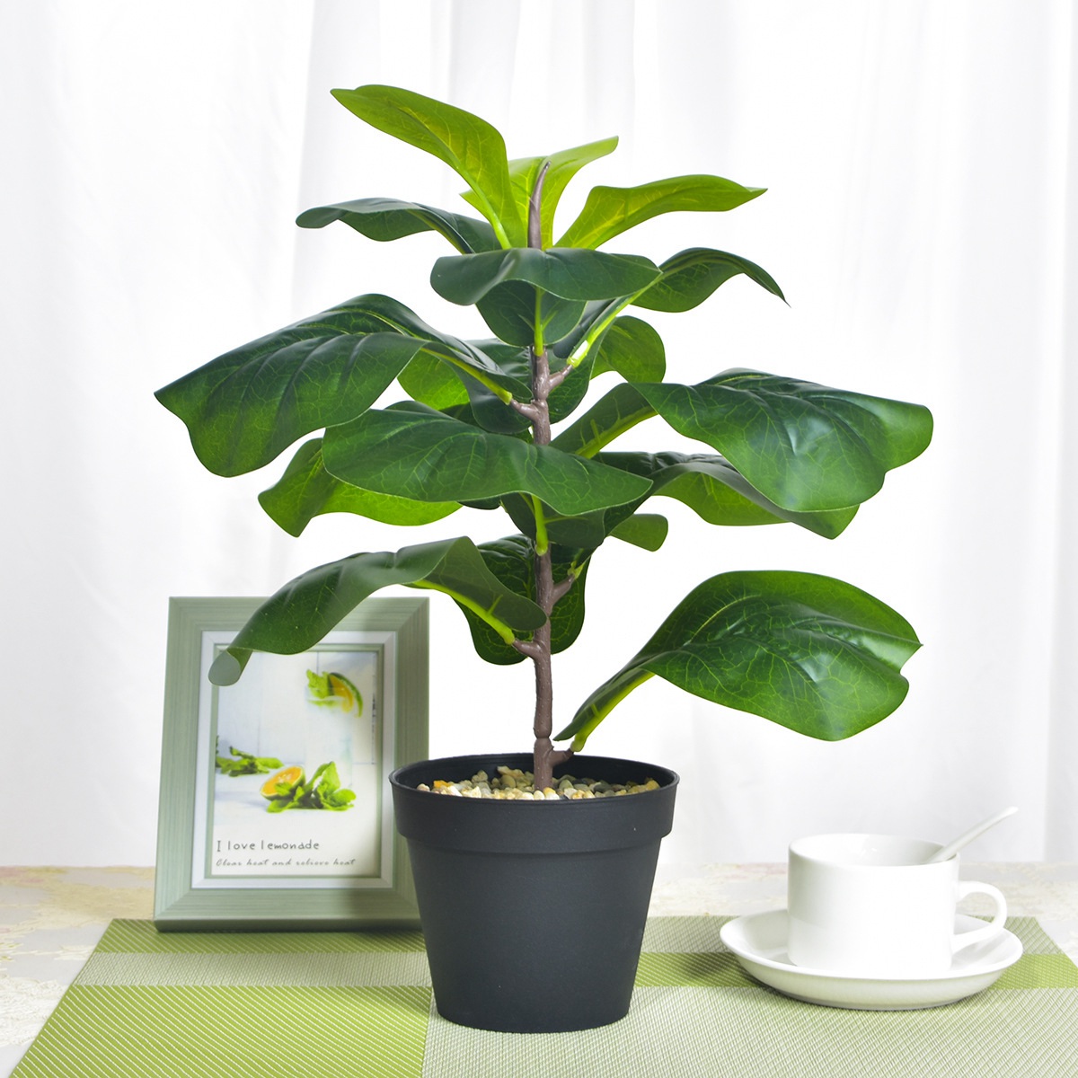 AB33-2Pcs Artificial Fiddle Le - Fiddle Leaf Fig 评论和价格